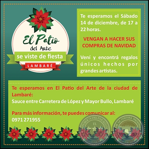 EL PATIO DE ARTE  Lambaré - Sábado, 14 de Diciembre de 2019